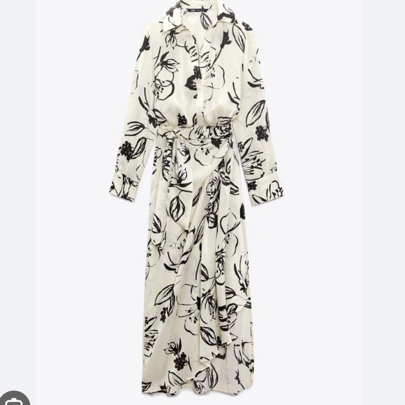 Zara NWT printed shirt dress - Picture 7 of 9